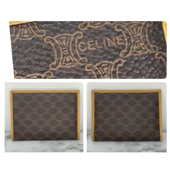 Celine Vintage Macadam Card Case Bifold Wallet Triomphe Logo M13 - Picture 2 of 11